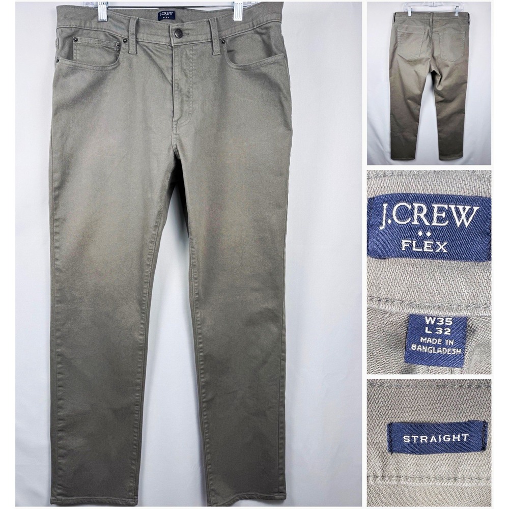 J.CREW Flex Stretch Straight Fit Gray Denim Jeans Big & Tall Mid Rise 5-Pocket